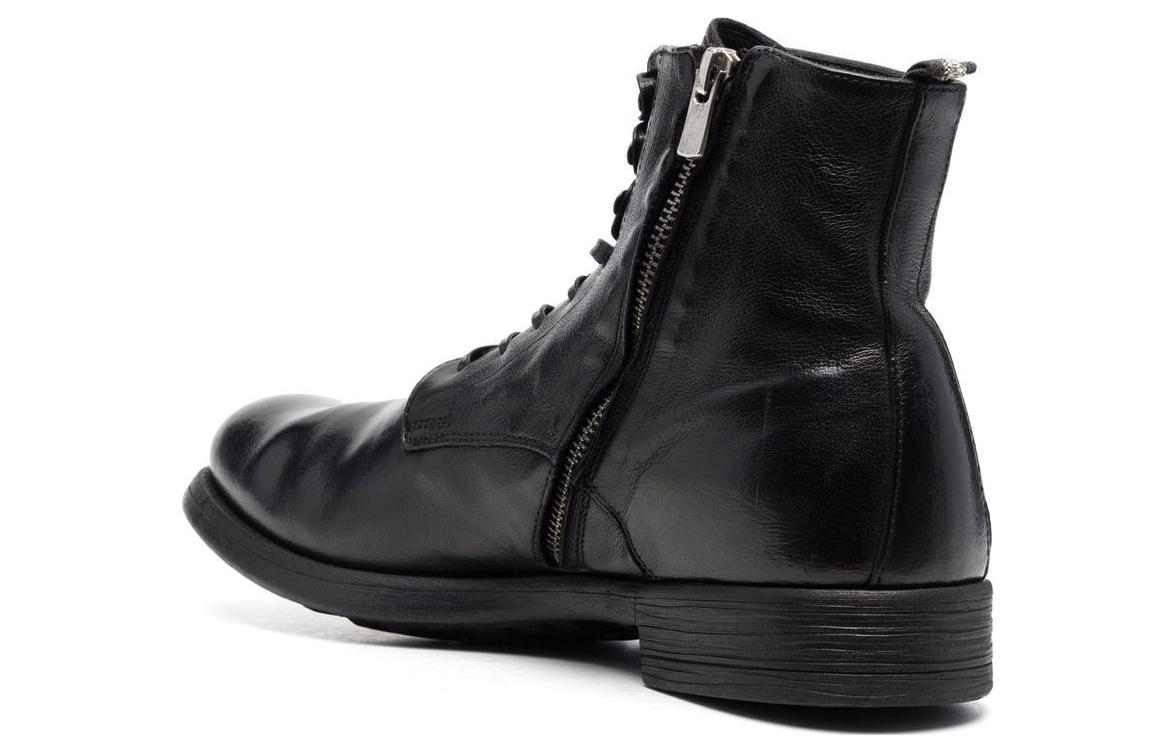 Lookbook オフィチーネクリエイティブ クロニクル 黒革ラウンドトゥブーツ CHRONICL04IGNIST1000