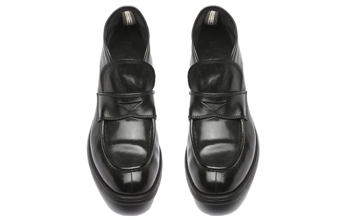 Lookbook オフィチーネクリエイティブ レザー スリッポンブーツ (黒) OCUCHRO027IGNIS1000