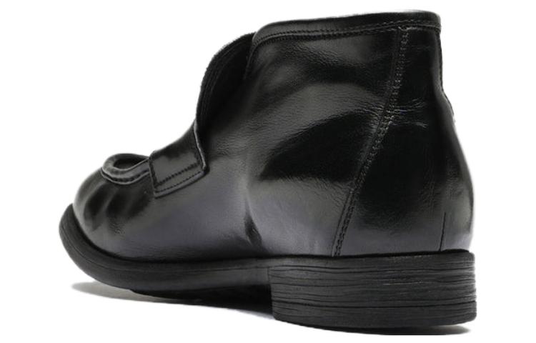 Shop オフィチーネクリエイティブ レザー スリッポンブーツ (黒) OCUCHRO027IGNIS1000