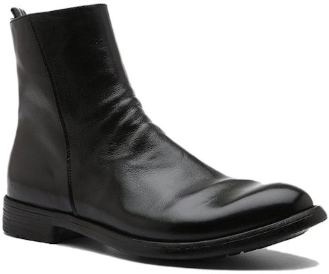 Officine Creative Hive 皮革拉鍊圓頭時尚短靴 男款 黑色 Order Officine Creative Hive 皮革拉鍊圓頭時尚短靴 男款 黑色