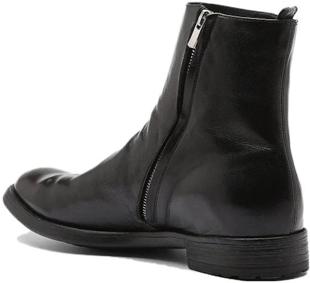 Officine Creative Hive 皮革拉鍊圓頭時尚短靴 男款 黑色 Shop Officine Creative Hive 皮革拉鍊圓頭時尚短靴 男款 黑色