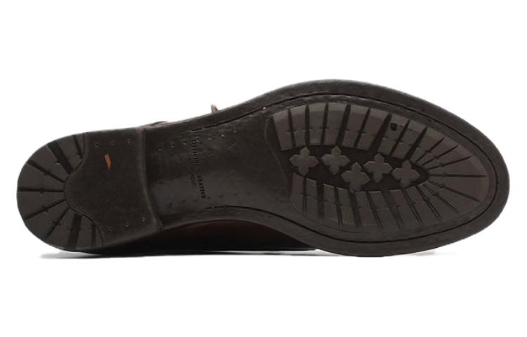 Purchase Officine Creative 蜂巢棕色皮革系带靴子 OCUHIVE016IGNIS2135