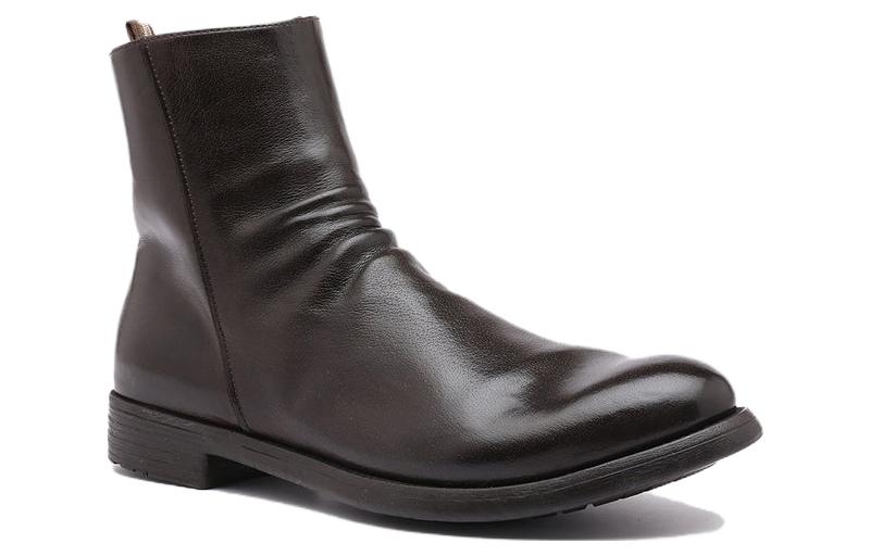 Order Officine Creative Hive 皮革 時尚百搭 短靴 男款 深棕色