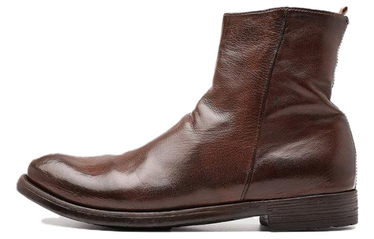 Officine Creative Hive Leather Zip Boots 'Fashion Brown' OCUHIVE010IGNIS2135