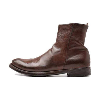 Officine Creative Hive Leather Zip Boots 'Fashion Brown'