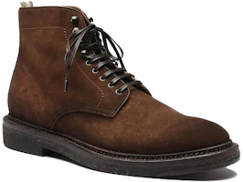 Order Officine Creative Hopkins 絨面 圓頭綁帶 短靴 男款 棕色