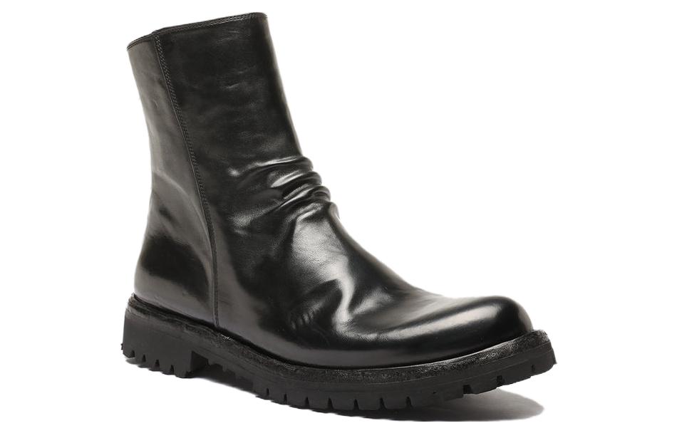 Officine Creative Ikonic Boots 'Black Round Toe Zip' 圖 2