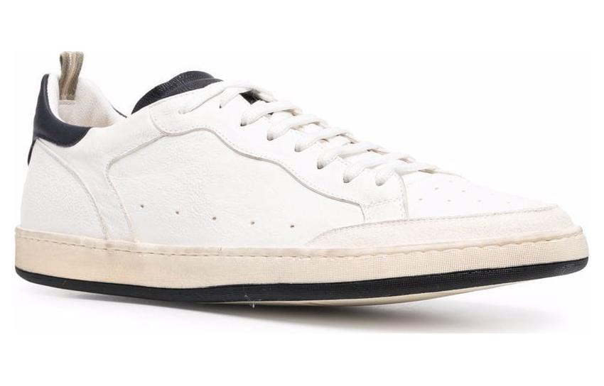 Lookbook Officine Creative Kadett 'Zapatillas Bajas de Cuero Blanco' OCUKAEE006GIA16B103