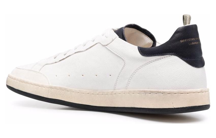 Shop Officine Creative Kadett 'Zapatillas Bajas de Cuero Blanco' OCUKAEE006GIA16B103