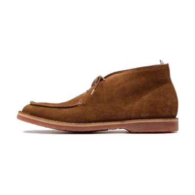 Officine Creative Kent 'Coffee Suede Lace-Up Ankle Boot'