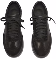 Shop Officine Creative Kombined 皮革 系帶舒適 防滑耐磨輕便 低幫 板鞋 男款 黑色