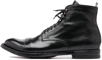 Officine Creative Leather Almond Toe Lace-Up Boots 'Black' OCANATO016AERBU1000 Officine Creative Leather Almond Toe Lace-Up Boots 'Black' OCANATO016AERBU1000