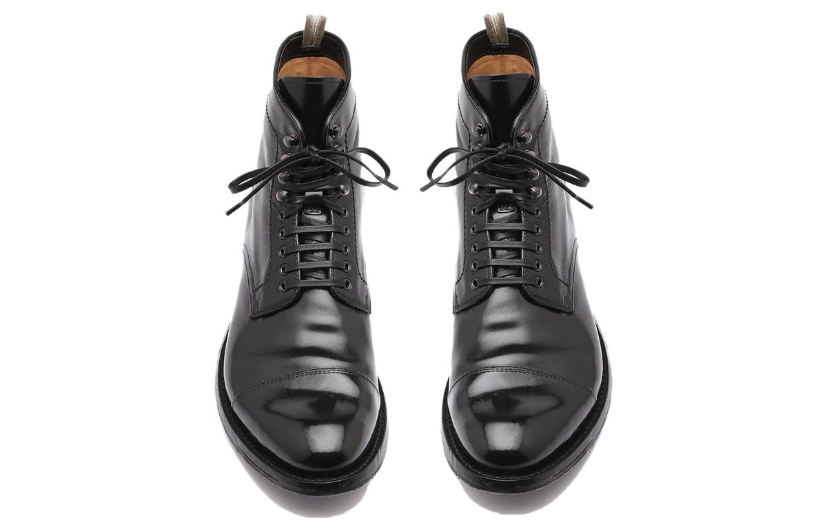 Lookbook Officine Creative 黑色杏仁头系带皮靴 OCANATO016AERBU1000