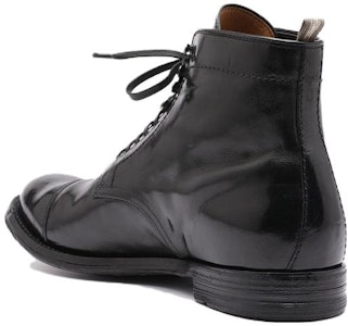 Officine Creative 黑色杏仁头系带皮靴 OCANATO016AERBU1000 Shop Officine Creative 黑色杏仁头系带皮靴 OCANATO016AERBU1000