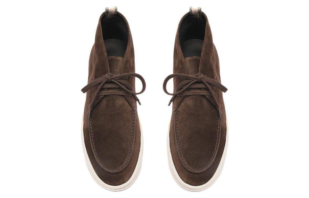 Shop Officine Creative 棕色休闲皮革短靴 OCUBUG0002LIC232040