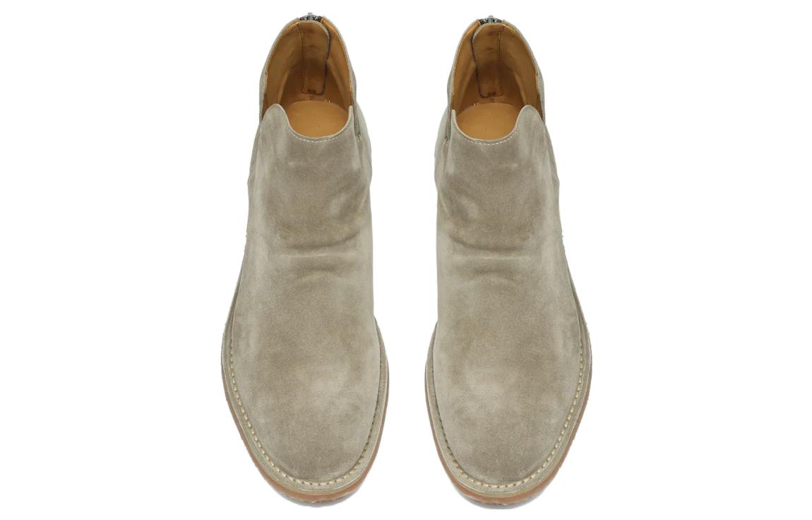 Shop Officine Creative 灰色艺术休闲皮革短靴 OCUKENT014LIGC1D910