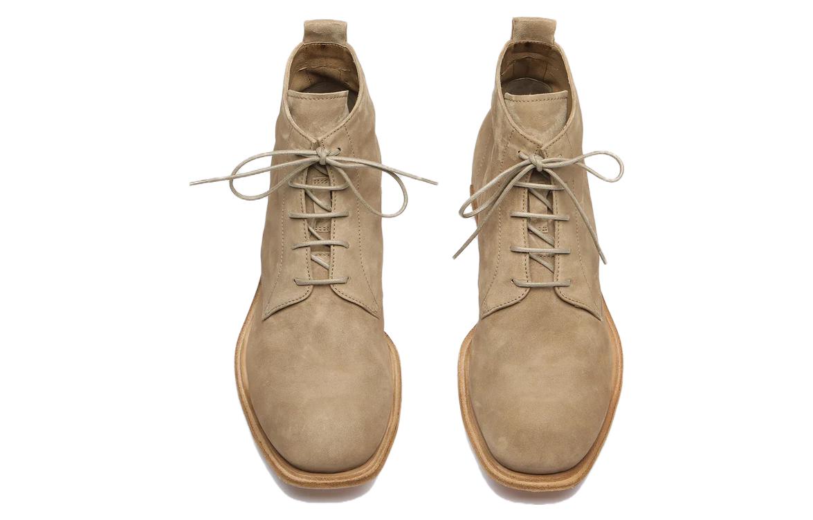 Shop オフィチーネクリエイティブ ライトブラウンレザーアンクルブーツ OCUDURG002OLI28L228