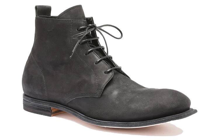 Order Officine Creative 黑色休闲皮革短靴 OCUDURG002STRAC1000