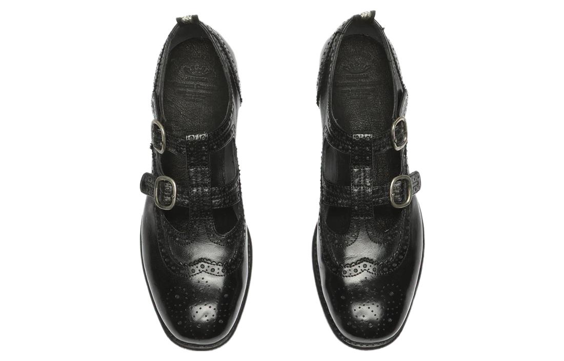 Shop Officine Creative 皮革 時尚圓頭 女士休閒單鞋 女款 黑色