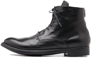 Officine Creative Leather Lace-Up Comfort Round-Toe Ankle Boot 'Black' OCUHIVE016IGNIS1000 Officine Creative Leather Lace-Up Comfort Round-Toe Ankle Boot 'Black' OCUHIVE016IGNIS1000
