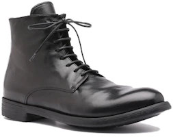 Order Bottes Noires Officine Creative en Cuir Lacées Confort Bout Rond Cheville OCUHIVE016IGNIS1000