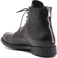 Shop Bottes Noires Officine Creative en Cuir Lacées Confort Bout Rond Cheville OCUHIVE016IGNIS1000