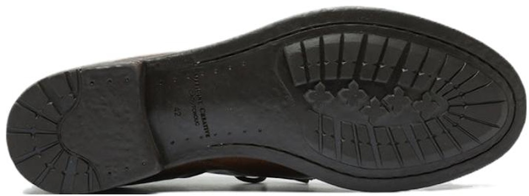 Officine Creative Leather Lace-Up Round Toe Short Boots 'Brown' OCUHIVE050IGNIS2135 Purchase Officine Creative Leather Lace-Up Round Toe Short Boots 'Brown' OCUHIVE050IGNIS2135
