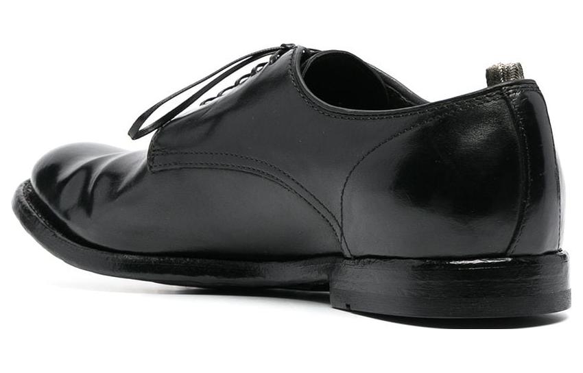 Shop Officine Creative 皮革 系帶圓頭低幫 休閒鞋 男款 黑色