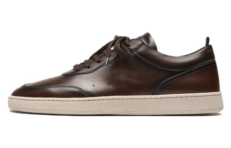 Officine Creative Leather Low-Top Sneakers 'Brown Fashion'