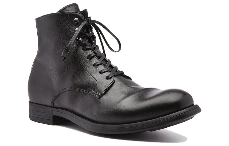 Order Officine Creative 皮革 英倫風圓頭綁帶 短靴 男款 黑色