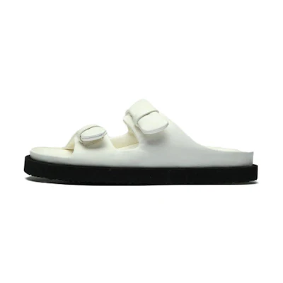 Officine Creative Leather Round-Toe Slide 'White'