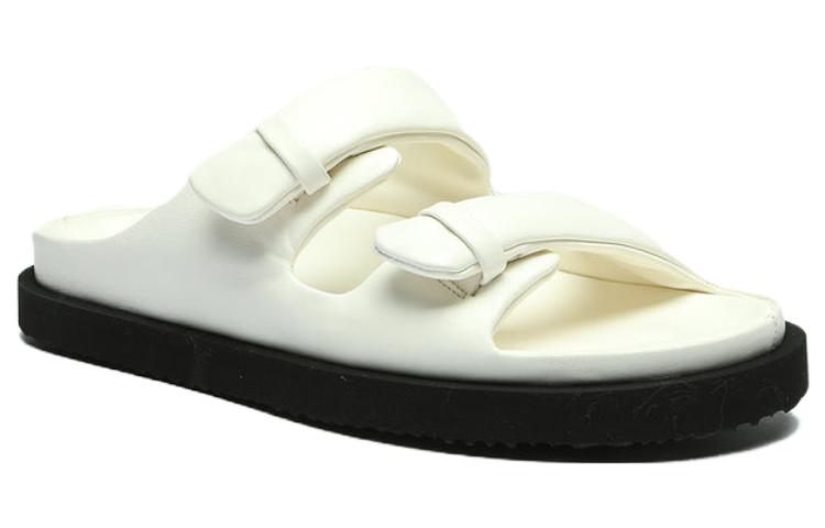 Order Officine Creative Selipar Kulit Hujung Bulat 'Putih' OCUCHOA001GUANTBUTT