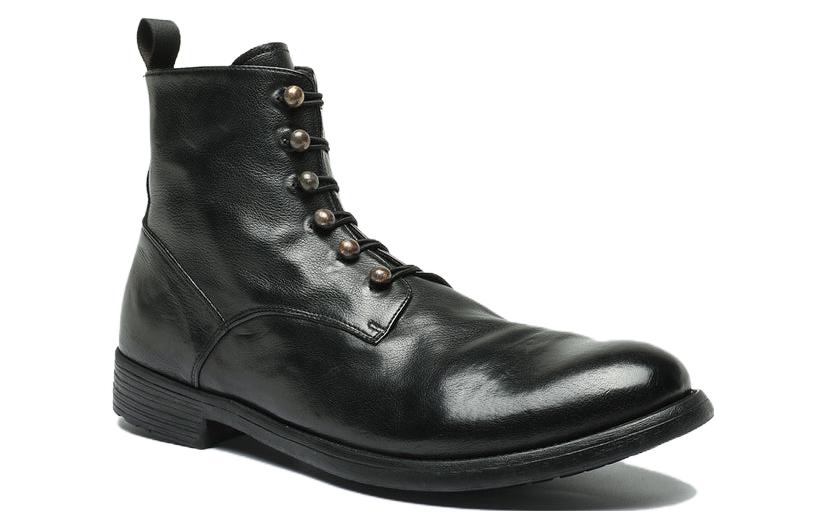 Officine Creative Leather Round Toe Fashion Ankle Boot 'Black' 圖 2