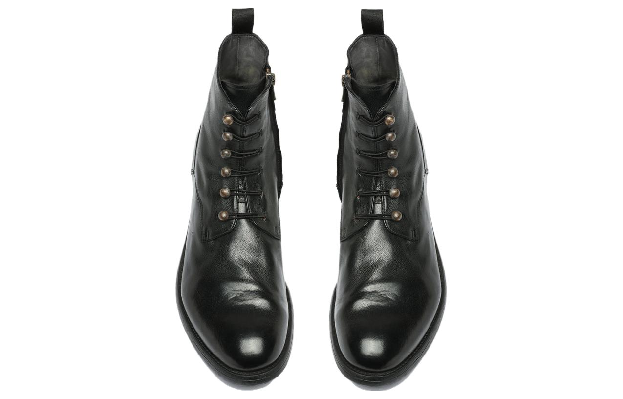 Officine Creative Leather Round Toe Fashion Ankle Boot 'Black' 圖 3