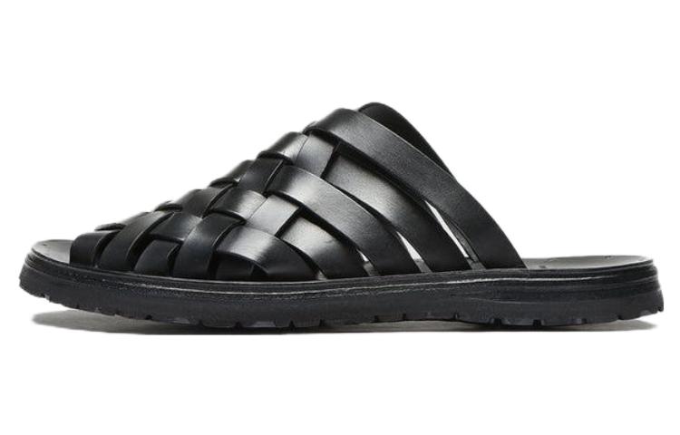 Officine Creative Leather Slide 'Black' OCUCHIO009SPOIL1000