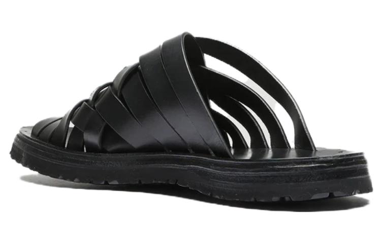 Shop Officine Creative Sandal Kulit 'Hitam' OCUCHIO009SPOIL1000