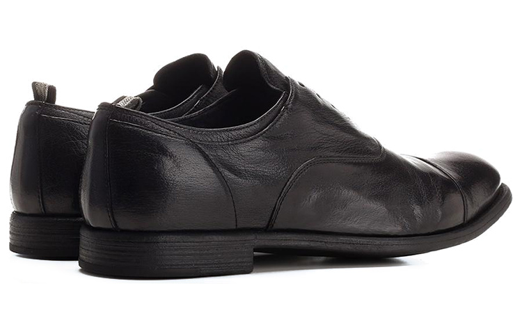 Shop Officine Creative 黑色皮革一脚蹬鞋 OCUCHRO122IGNIS1000