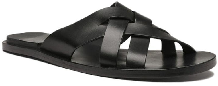 오피치네 크리에이티브 블랙 가죽 슬라이드 OCUKOTR003SPAPI1000 Order 오피치네 크리에이티브 블랙 가죽 슬라이드 OCUKOTR003SPAPI1000