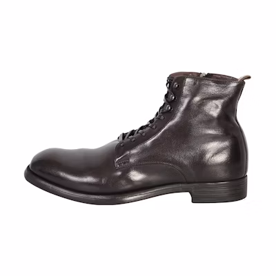 Officine Creative Leather Zip Boot 'Brown'