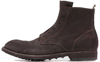 Officine Creative Leather Zip Boots 'Brown Round Toe' OCUARBU022VERTID215 Officine Creative Leather Zip Boots 'Brown Round Toe' OCUARBU022VERTID215
