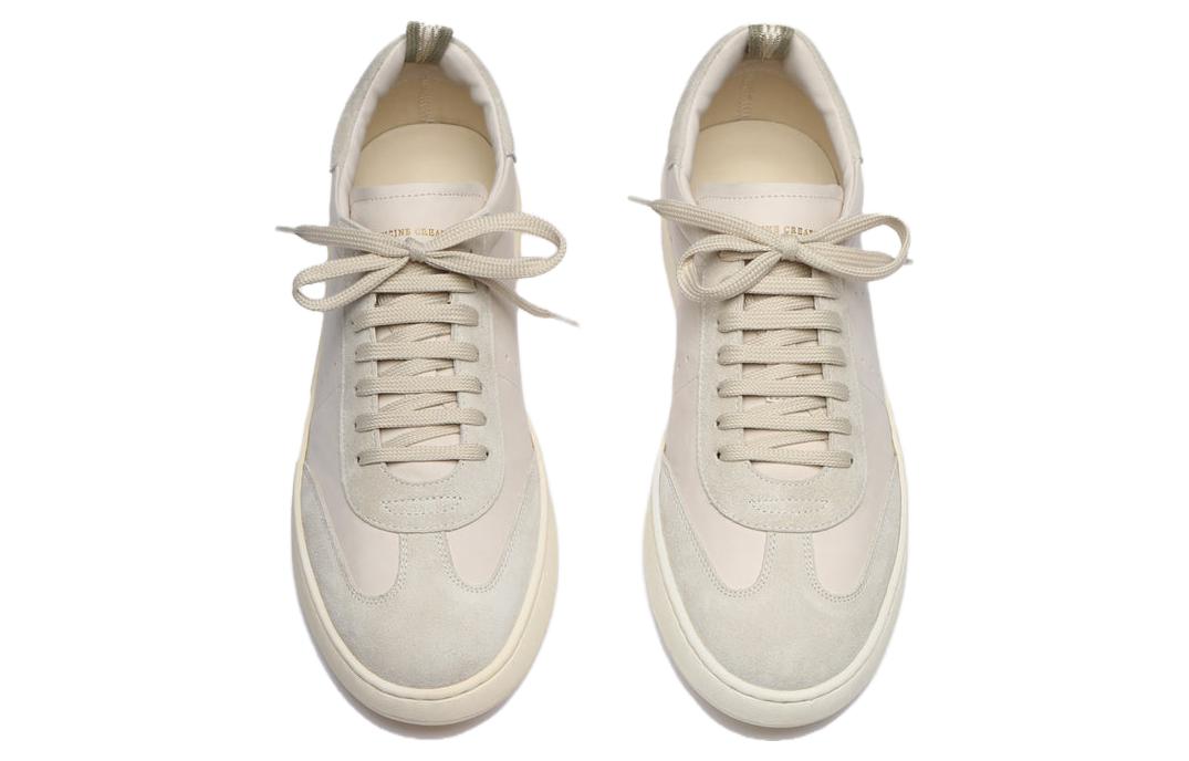 Lookbook 오피치네 크리에이티브 화이트 레더 로우탑 OCUKOMB002LIC27R587