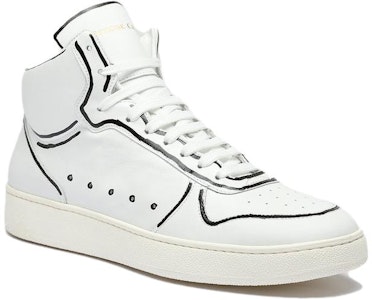 Officine Creative Mower 'Kulit Putih Mid-Top' OCUXLMO013FLO24BLAC Order Officine Creative Mower 'Kulit Putih Mid-Top' OCUXLMO013FLO24BLAC