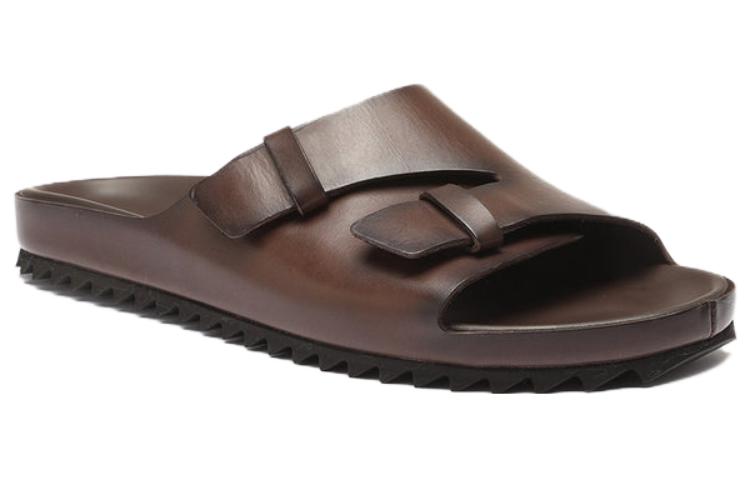 Officine Creative Slip-On Round Toe Slides 'Dark Brown' 圖 2