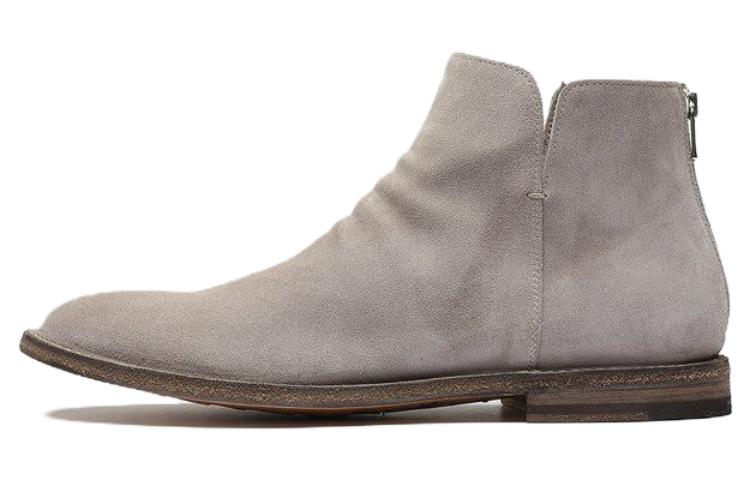 Buy オフィチーネ・クリエイティブ ジップラウンドトゥブーツ (グレー) OCUSTEP019LIGC1D910