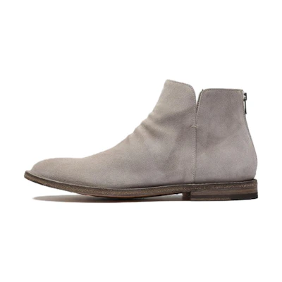 Officine Creative Steple Boot 'Grey Zip Round Toe'