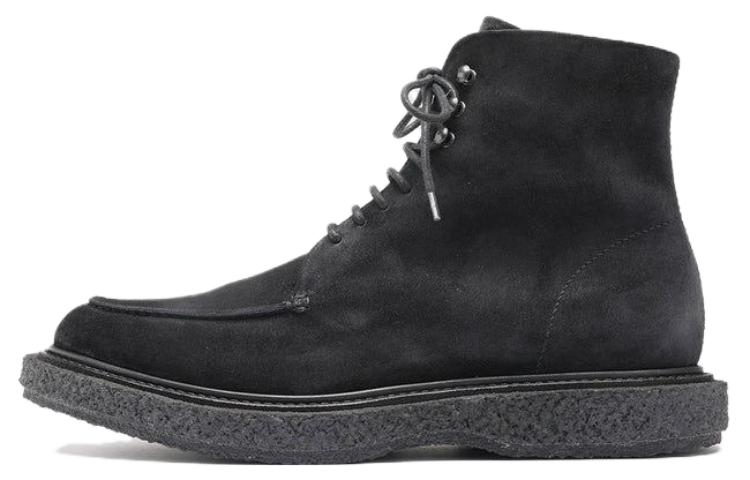 Officine Creative Suede Lace-Up Ankle Boots 'Black'