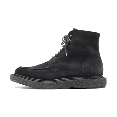 Officine Creative Suede Lace-Up Ankle Boots 'Black'