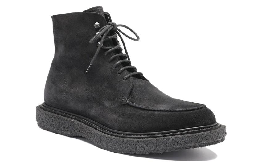 Officine Creative Suede Lace-Up Ankle Boots 'Black' 圖 2