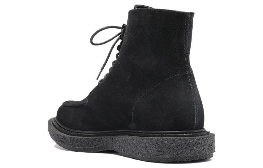 Officine Creative Suede Lace-Up Ankle Boots 'Black' 圖 4