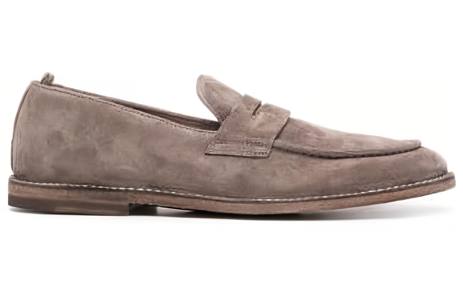 Order Officine Creative Loafers Suede Kelabu Slip-On Lelaki OCUSTEP020LIGC1QUAR